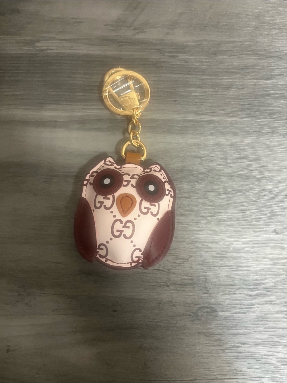 Pink Owl Keychain Bag Charm